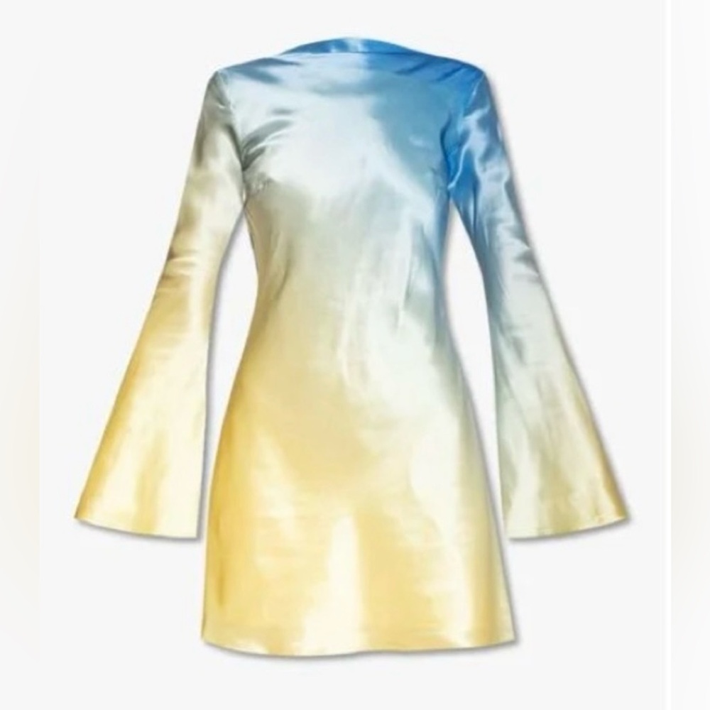 NWT Cult Gaia Milla Embellished Ombré Satin Mini Dress